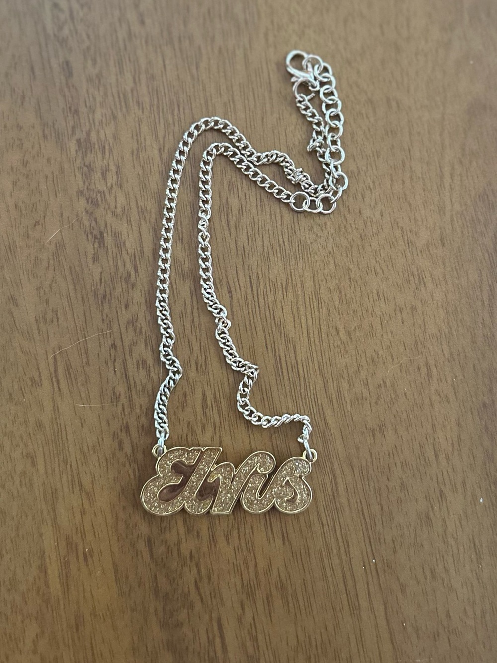 Elvis Presley Name Script Necklace